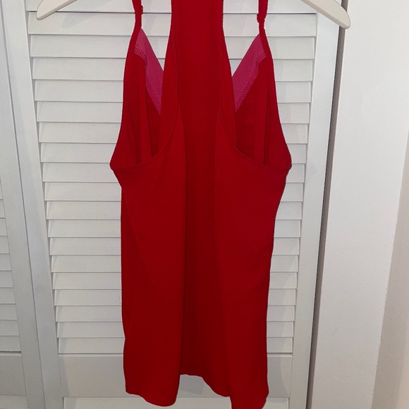 NWOT Colorblock V Neck Strappy Sleeveless Loose Fit Tank Top Size Medium - Picture 3 of 8